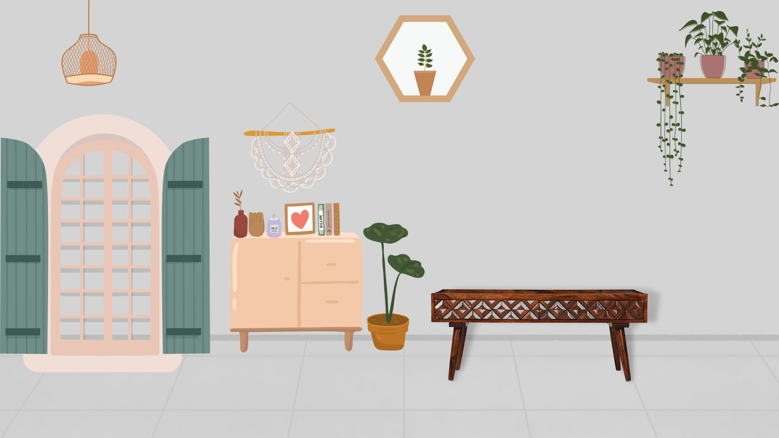 Pooja Sheesham Wood Coffee Table