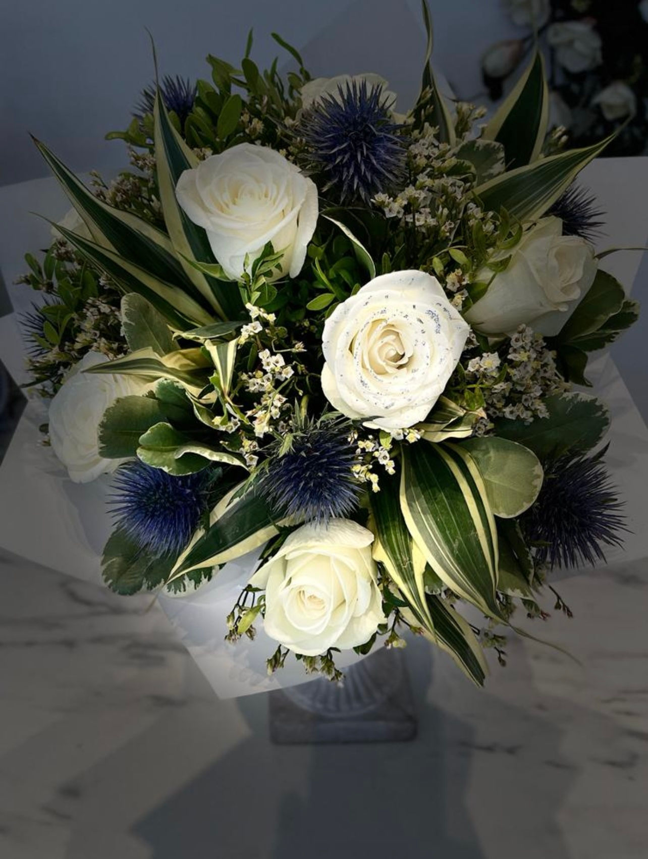 White roses bouquet #26