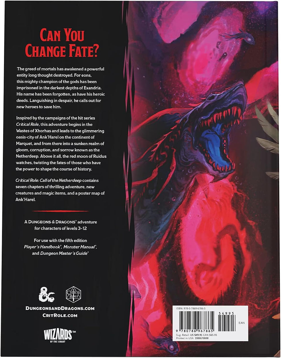 Dungeons & Dragons Book - Back Cover