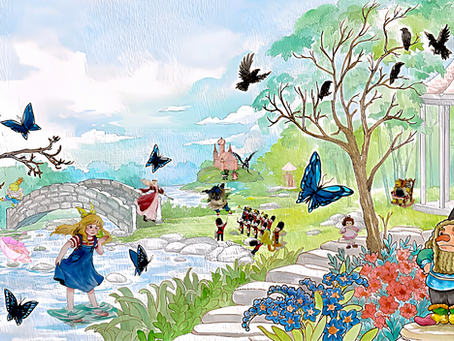 Blue Flower Power Symbols of Sparkle Valley 