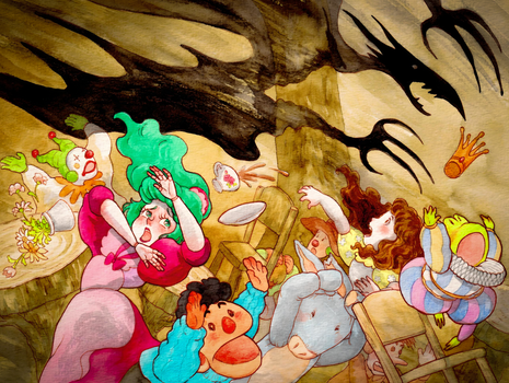 Inzos attack in the Hide Away Cafe in Sparkle Valley