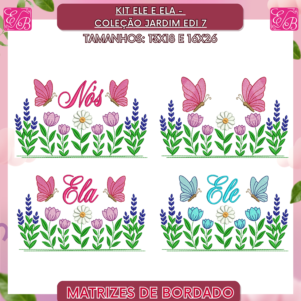 Miniatura: Combo Jardim Edi 7 - Matriz de Bordado