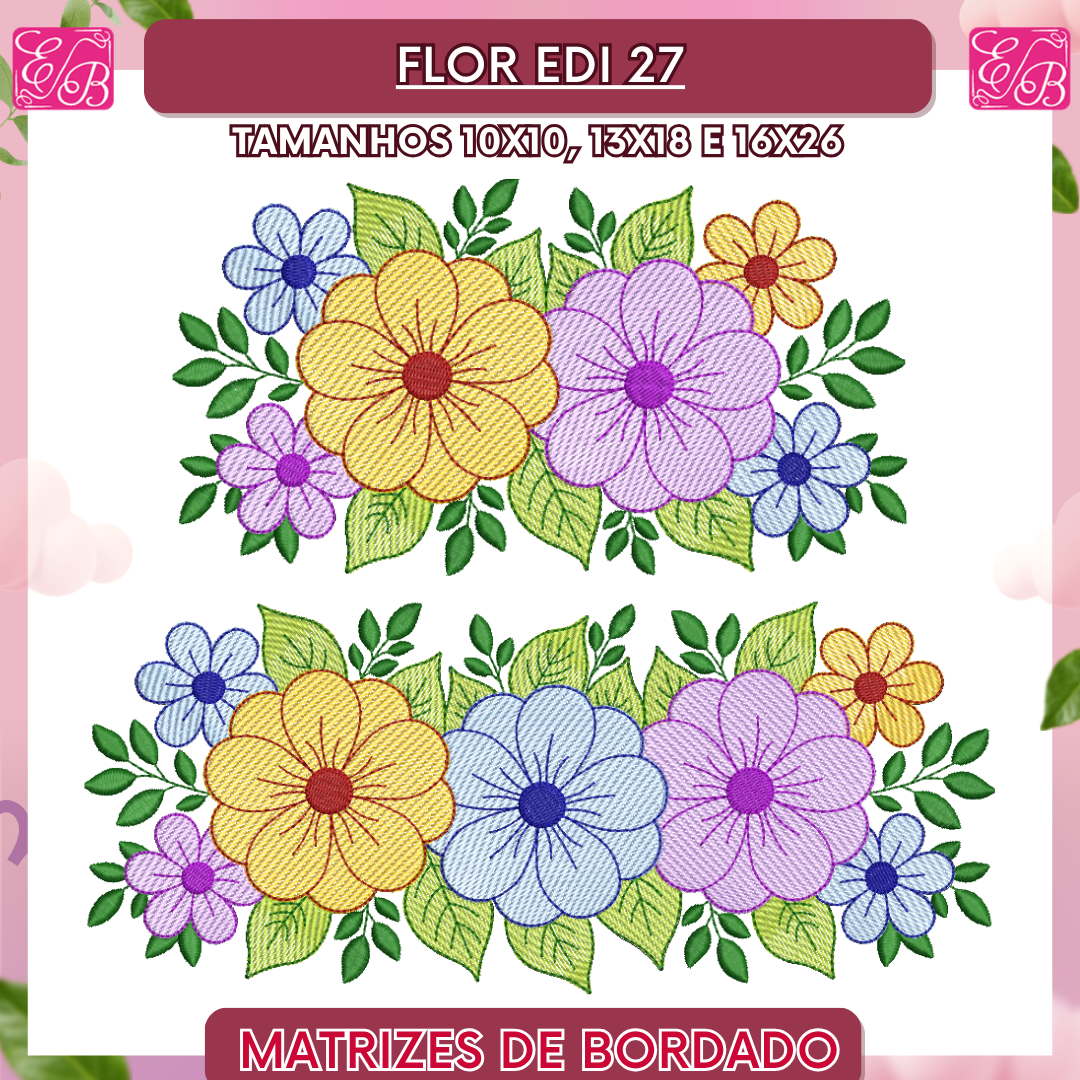 Flor Edi 27 - Matriz de Bordado