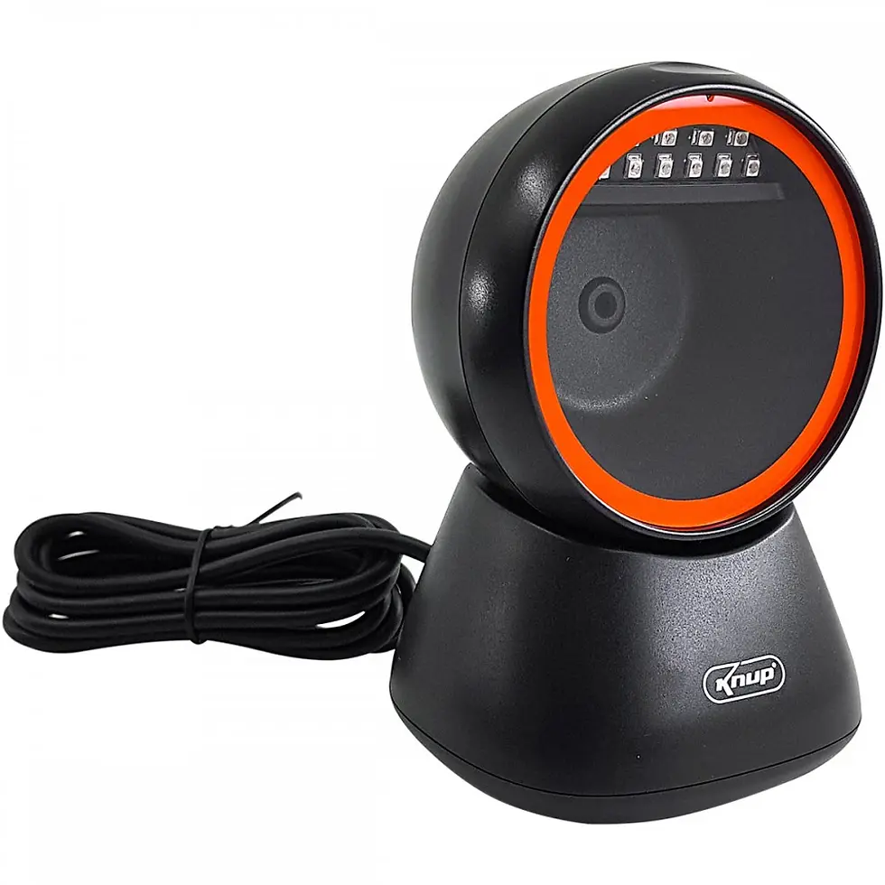 Miniatura: LEITOR CODIGO BARRAS 1D 2D QR FIXO MESA USB KNUP