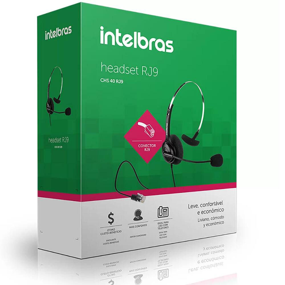 HEADSET P/ TELEFONE INTELBRAS CHS40 RJ9