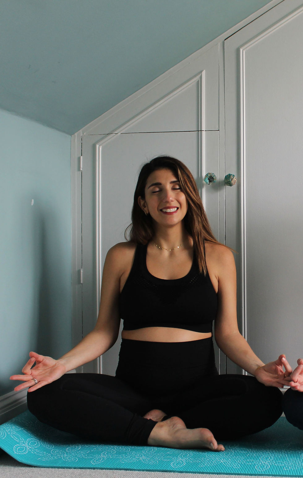 Serene pregnant woman. Relaxed