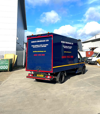Burch Drainage Ltd service vehicle operating across Greater London drainage services