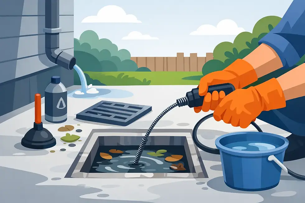 How to Unblock Outside Drain Safely