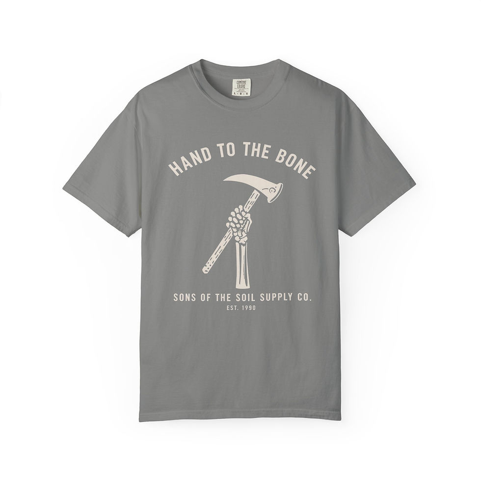 Thumbnail: Hand to the Bone T-Shirt — Vintage Hammer Skeleton Graphic Tee