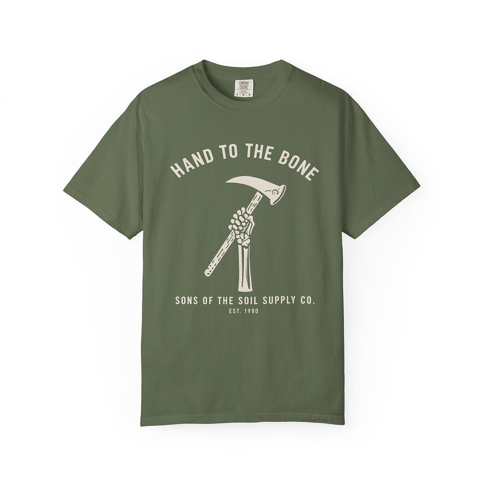 Thumbnail: Hand to the Bone T-Shirt — Vintage Hammer Skeleton Graphic Tee