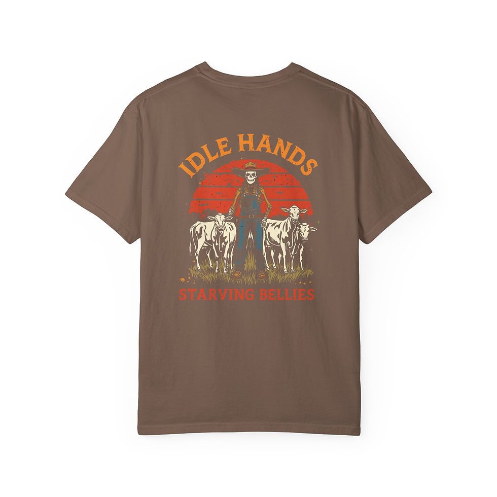 Thumbnail: Idle Hands 'Starving Bullies' Graphic Tee — Vintage Western Cowgirl T‑Shirt
