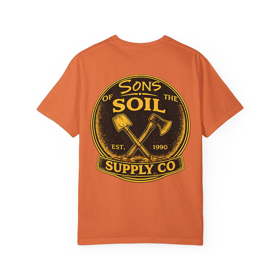 Thumbnail: Sons of the Soil supply co T-Shirt | Vintage Shovel & Axe Logo