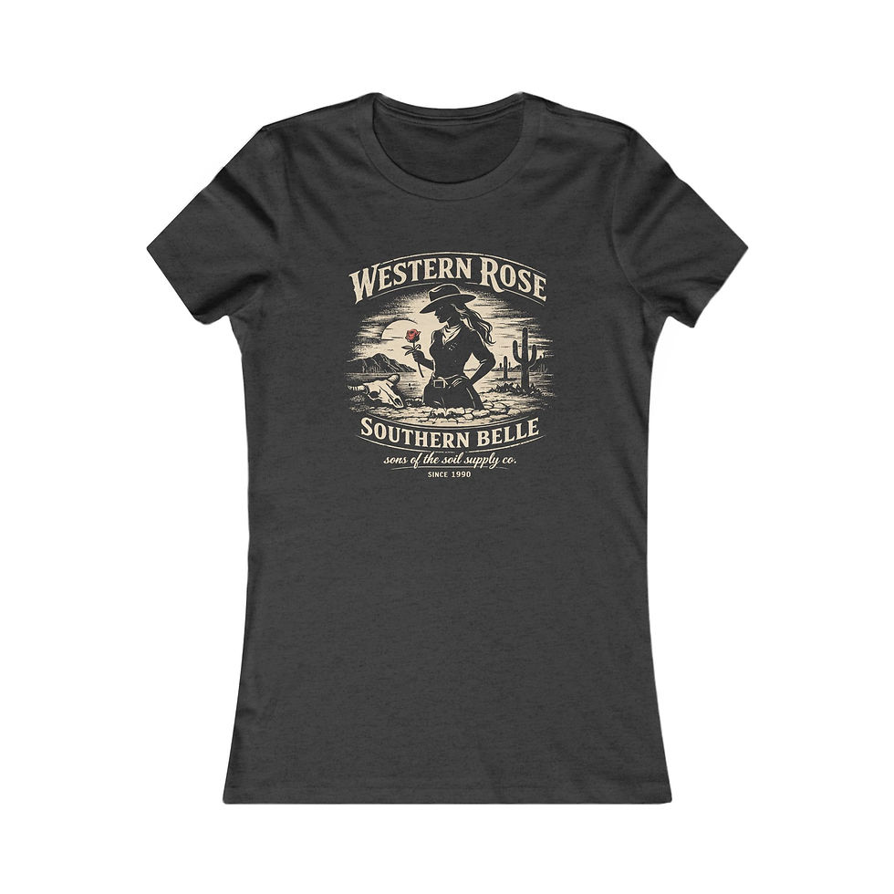 Thumbnail: Western Rose Southern Belle Women's Graphic Tee – Cowgirl Desert Vintage Shirt
