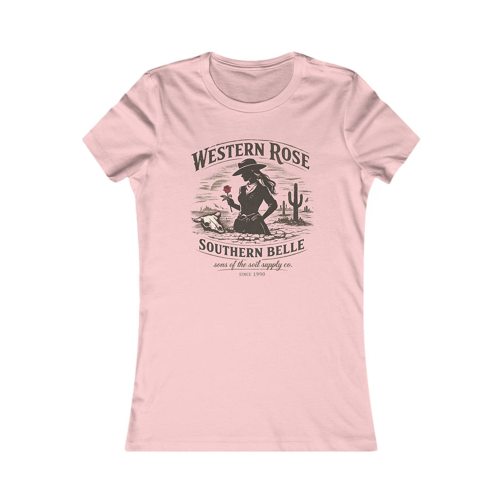 Thumbnail: Western Rose Southern Belle Women's Graphic Tee – Cowgirl Desert Vintage Shirt