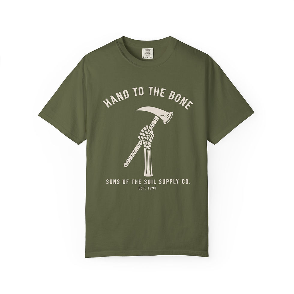 Thumbnail: Hand to the Bone T-Shirt — Vintage Hammer Skeleton Graphic Tee