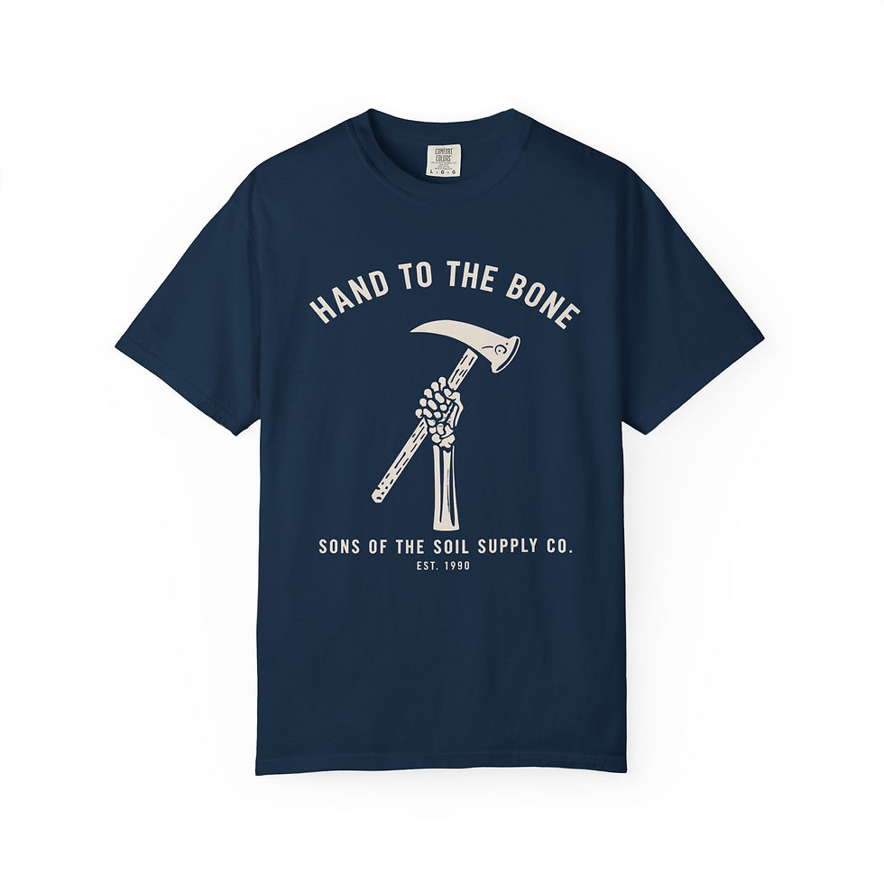 Thumbnail: Hand to the Bone T-Shirt — Vintage Hammer Skeleton Graphic Tee