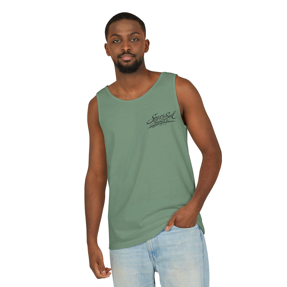 Thumbnail: Tank Top - 'When the Wind Turns, So Does Fortune' Western Skeleton Graphic