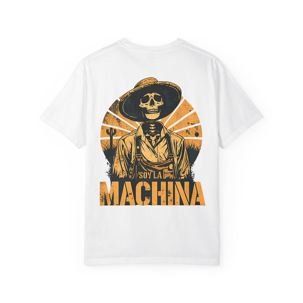 Thumbnail: Soy La Machina Skeleton Cowboy T-shirt | Vintage Western Skull Tee