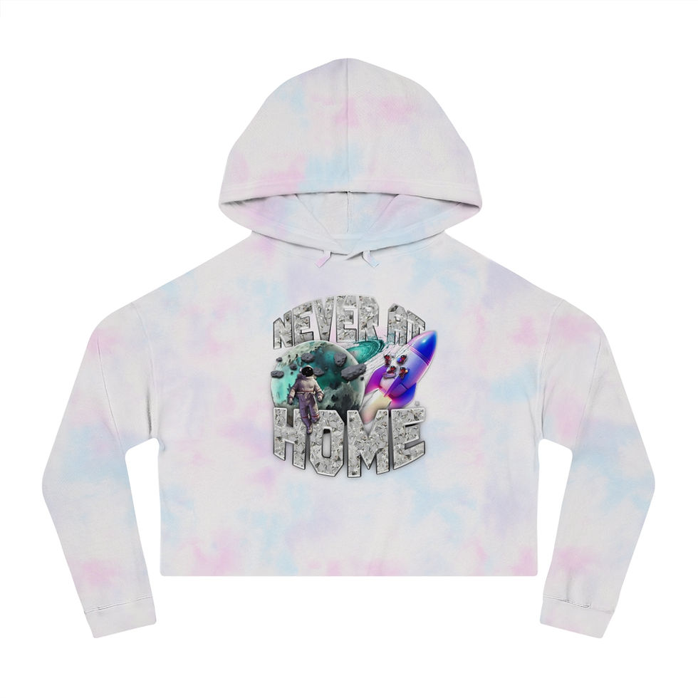 Never At Home MJXCK Cropped Hooded Sweatshirt