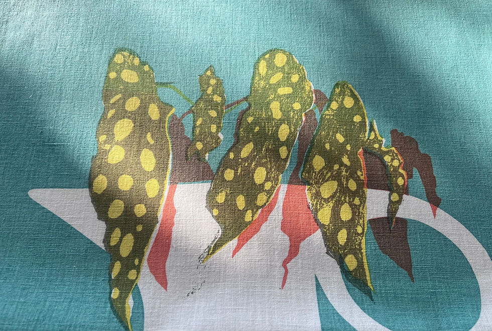 Thumbnail: Tea Towel 'Polka Dot' Handprinted