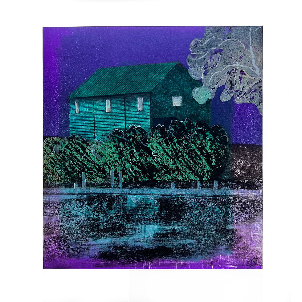 Thumbnail: Monoprint & Collagraph 'Watermillock'
