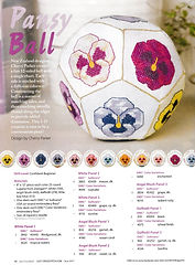 Cherry Parker's cross stitch pansy ball