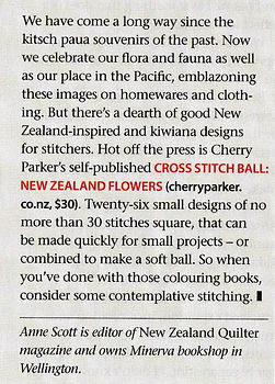 description of NZ Flowers Cross Stitch Ball