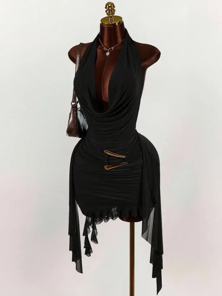 Thumbnail: Wmstar Dresses for Women Wholesale Solid Color Stylish Niche Halter-Neck