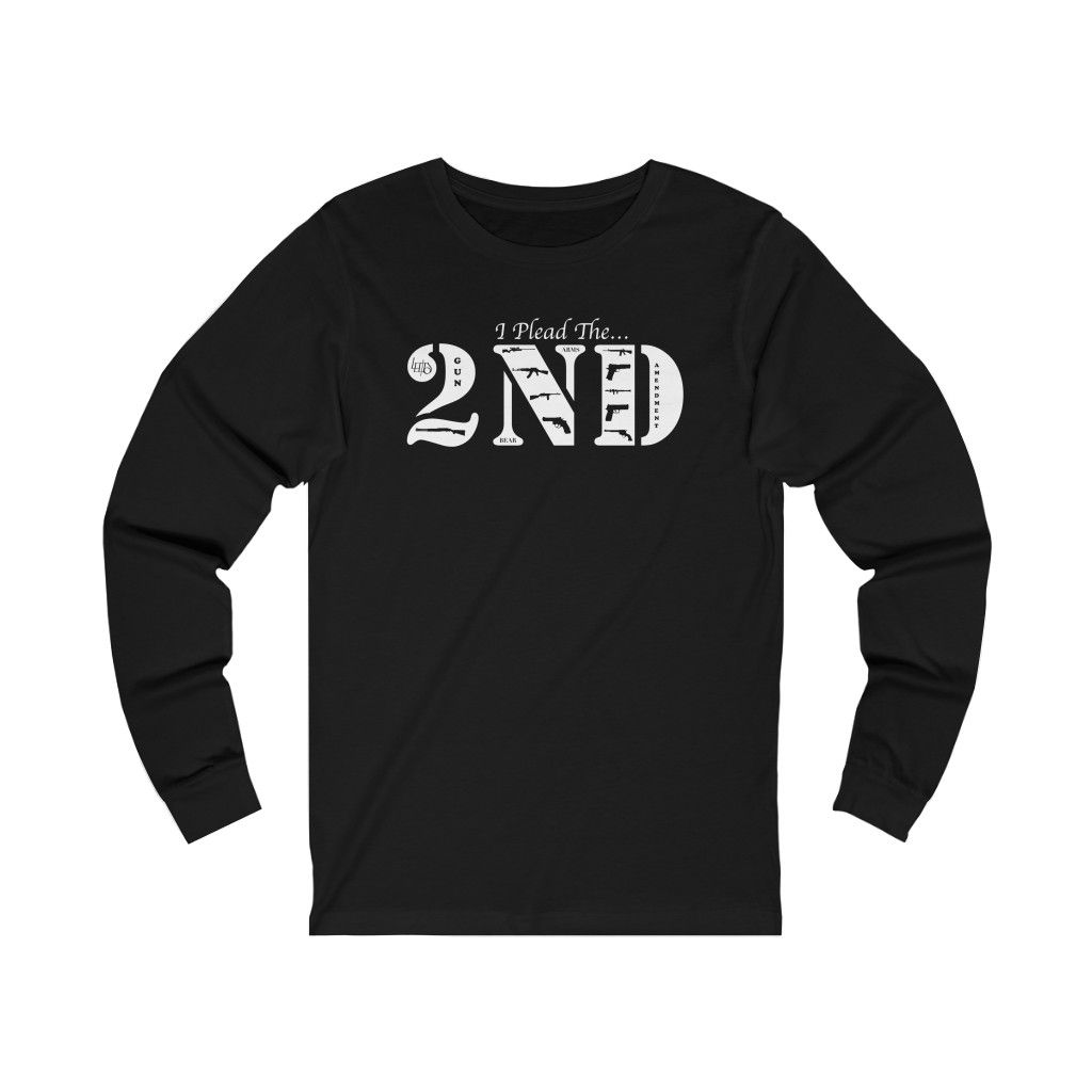 Lewdo: Plead The 2nd (White) (Women's Unisex Jersey Long Sleeve Tee)