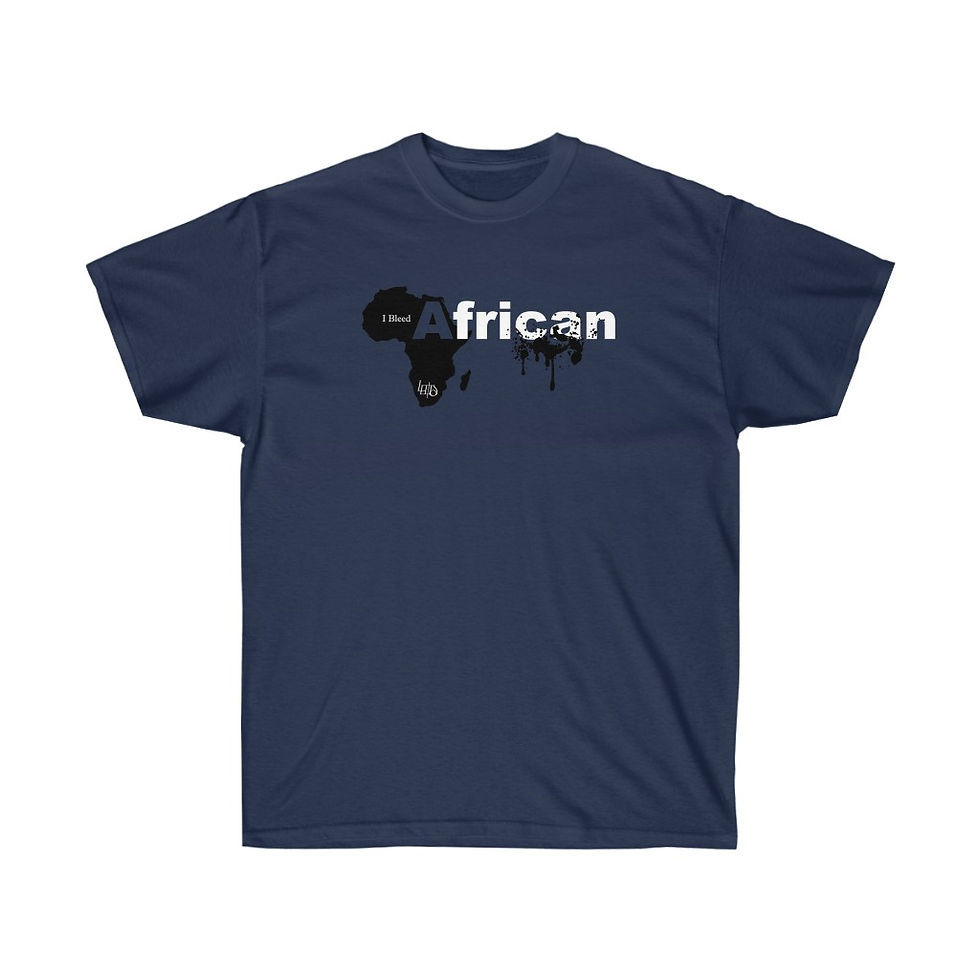 Thumbnail: Lewdo: I Bleed African (B & W) (Men's Unisex Ultra Cotton Tee)