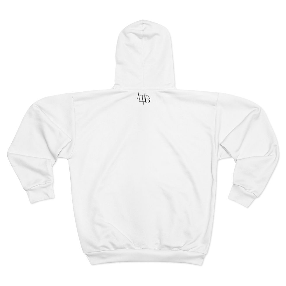 Thumbnail: Lewdo: Plead the 2nd (B&W) (Men's AOP Unisex Zip Hoodie)