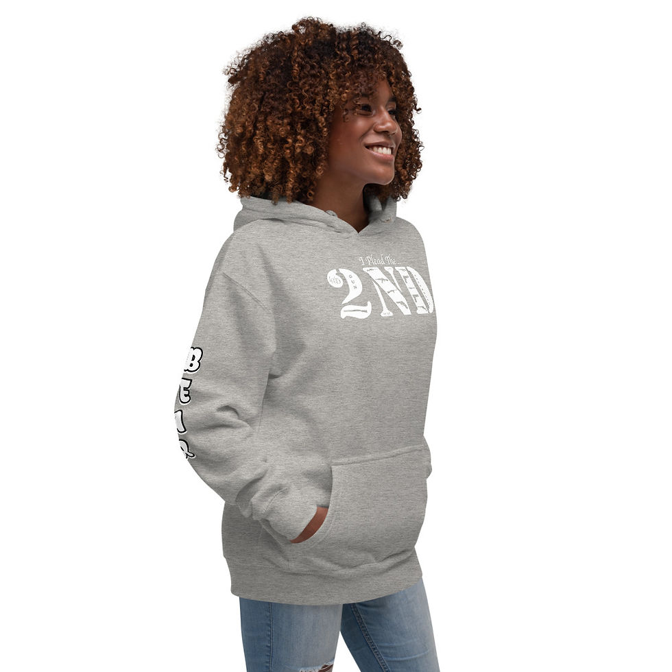 Thumbnail: Lewdo: I Plead the 2ND Unisex Hoodie (White) (FEMALE)