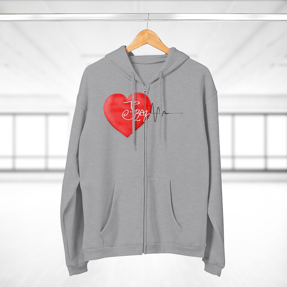 Thumbnail: Lewdo: Love Freq (Women's Unisex Hooded Zip Sweatshirt)