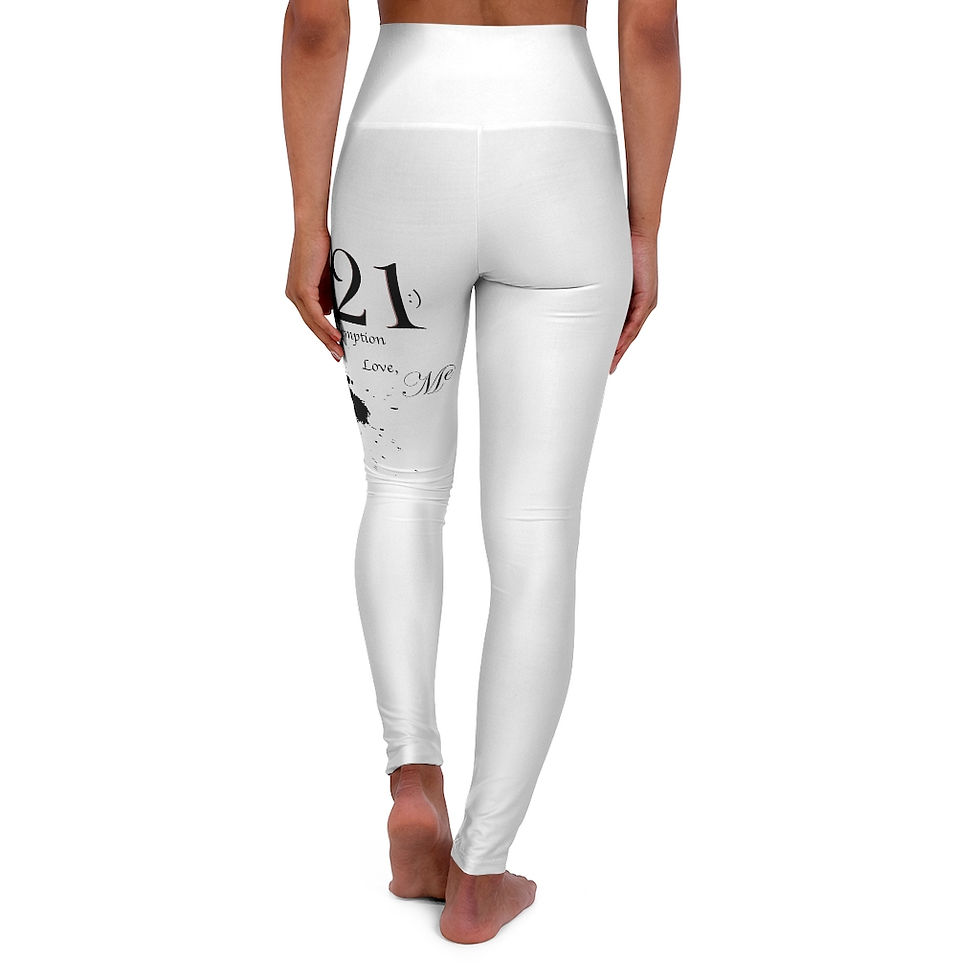 Thumbnail: Lewdo: 2021 Year Of Redemption (White) (Women's High Waisted Yoga Leggings)