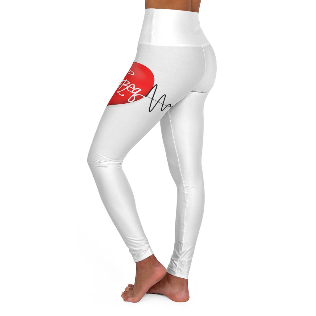 Lewdo: Love Freq (Women's High Waisted Yoga Leggings)