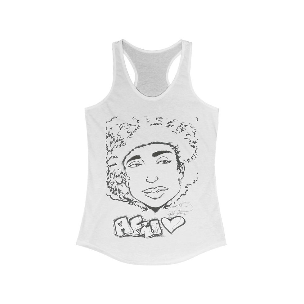 Lewdo: Afro Love (Women's Ideal Racerback Tank)