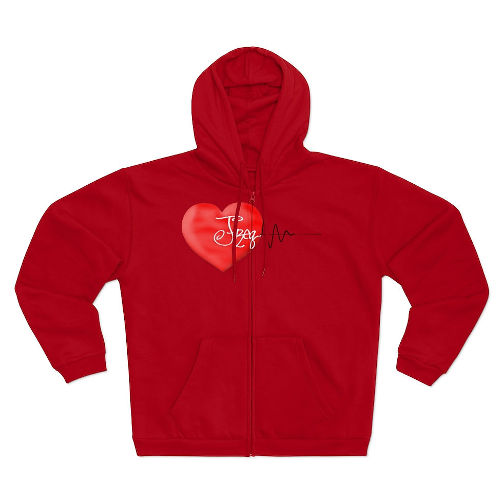 Thumbnail: Lewdo: Love Freq (Women's Unisex Hooded Zip Sweatshirt)