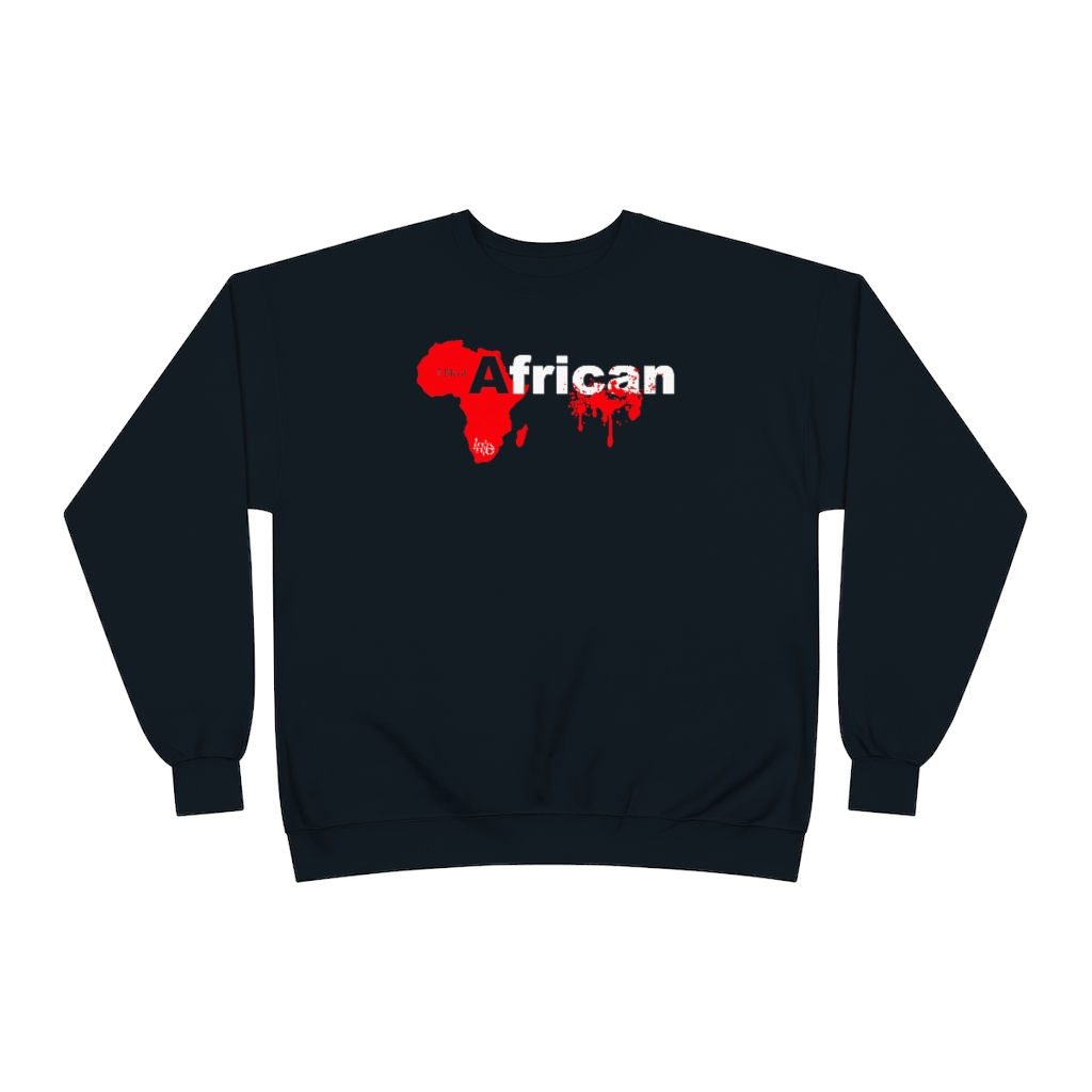 Lewdo: I Bleed African (R & W) (Female Unisex EcoSmart® Crewneck Sweatshirt)