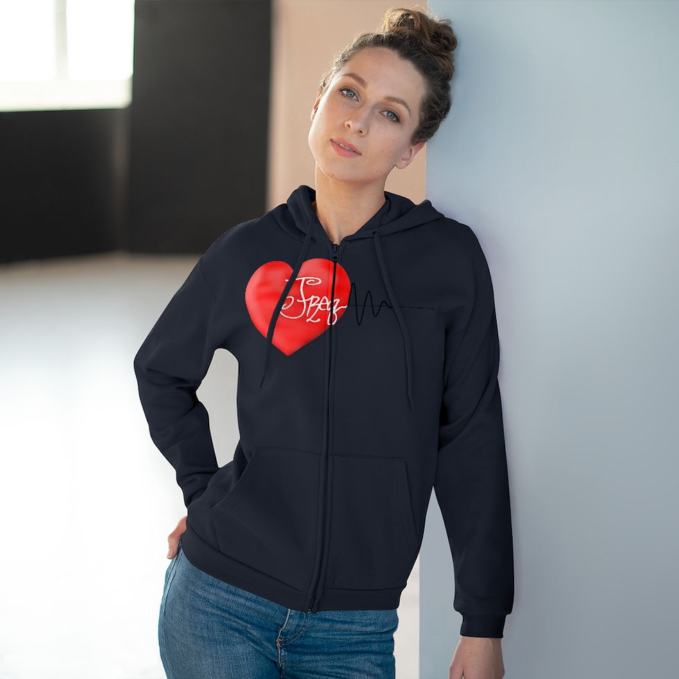 Thumbnail: Lewdo: Love Freq (Women's Unisex Hooded Zip Sweatshirt)