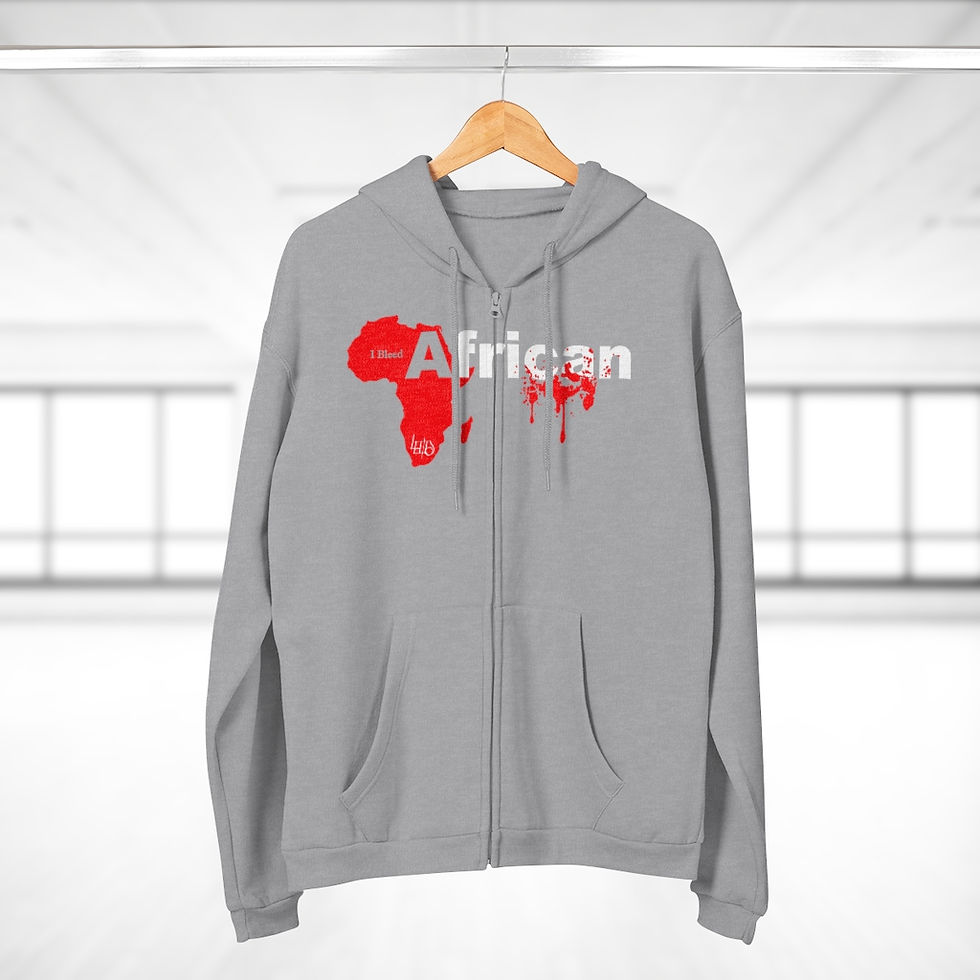 Thumbnail: Lewdo: I Bleed African (R&W) (Women's Unisex Hooded Zip Sweatshirt)