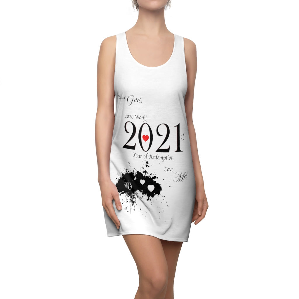 Lewdo: 2021 Year Of Redemption (White) (Women's Cut & Sew Racerback Dress)