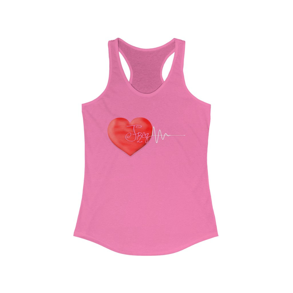 Lewdo: Love Freq (B/W) (Women's Ideal Racerback Tank)