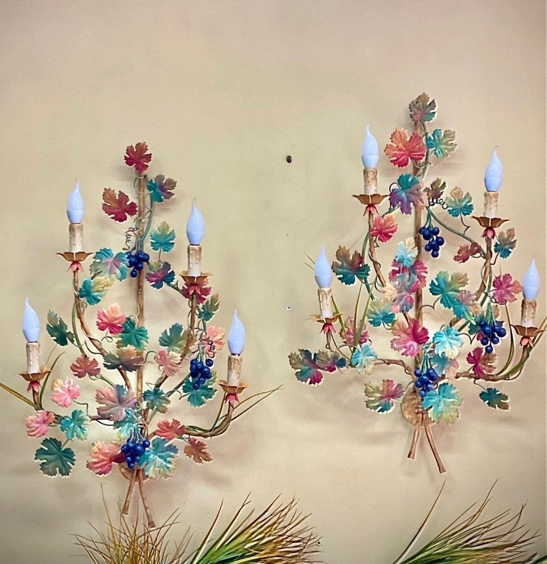 Coppia Appliques 4Luci La Vite