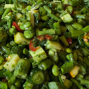 Very Green Salad With A Touch Of Red