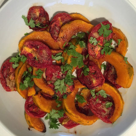 Roasted Kabocha Squash and Tomatoes