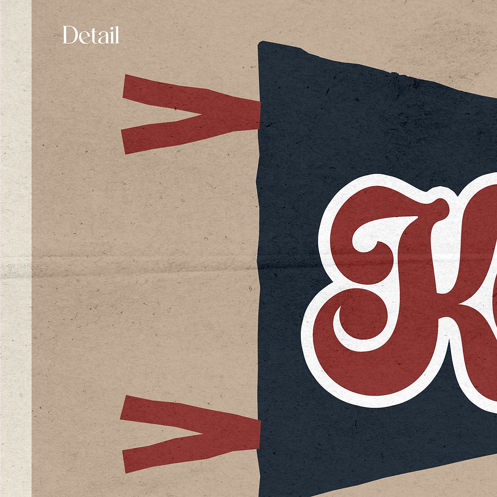 Thumbnail: Framed wall art of a vintage Kansas pennant print hanging on the wall.