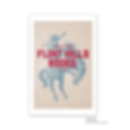 Flint Hills Rodeo western poster print with a white border displayed against a light gray background, featuring vintage cowbo