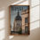 Thumbnail: A framed image of the Kansas Statehouse at sunset hangs on a wall. A Topeka editorial print.