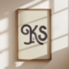 Kansas state typography wall art print in wood frame mounted on wall with soft shadow and natural light
