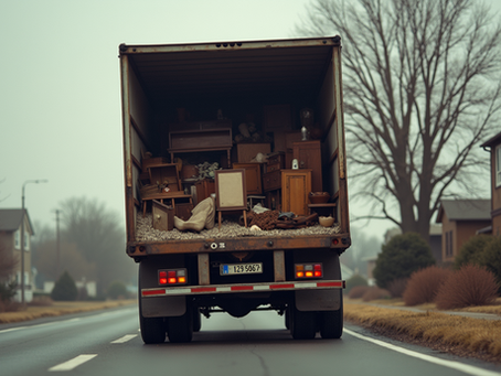 Truck Loaded Full Of Old Furniture